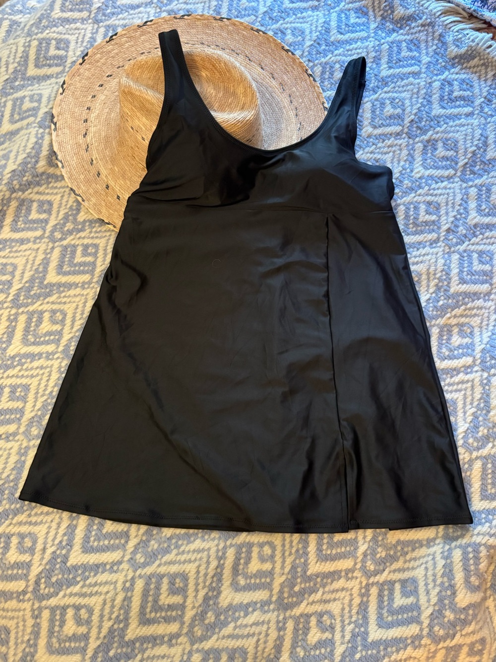 Old Navy Black Swimdress with Scoop Neck
